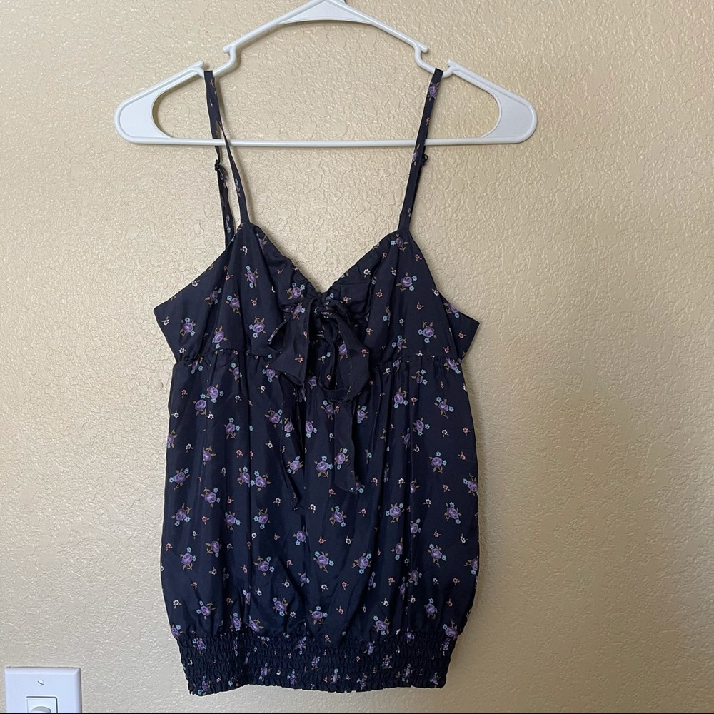 Forever 21 floral silk camisole tank top blouse